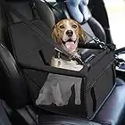 EEM Pet Reinforce Car Booster Seat for Dog/Cat,Waterproof Puppy Car Seat for Medium Pets Under 15 LB,Portable and Breathable with Seat Belt Dog Carrier,Safety Stable for Travel