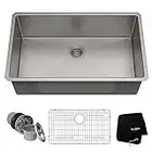 Kraus KHU100-32 Standart PRO 16 Gauge Undermount Single Bowl Stainless Steel Kitchen Sink, 32 Inch