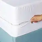 Xuanyijie Protège-matelas imperméable à fermeture zippée - Protection intégrale - Pour matelas jusqu’à 30 cm d’épaisseur - Pour lit king-size - 150 x 200 cm + 30 cm d’épaisseur