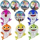 BESTZY Hai Folienballon Baby Cute Shark Thema Shark Geburtstag Dekoration Luftballons Thema Party Dekorationen Heliumballon Partyzubehör Geburtstagsfeier Dekorationen 10pcs