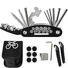 Bike Tool Kit, Multi-Function Bicycle Repair Tool with Storge Bag, Mountain Bike Fix Tool with Patch Kit and Tire Levers