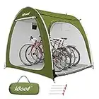 iCool Outdoor Bike Covers Storage Shed Tent, outdoor motorcycle storage shed, neat tent bicycle cover, waterproof storage of 4 bicycles or motorcycle (green)