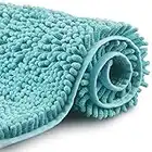 FCSDETAIL Alfombras de Baño de Pelo Largo Antideslizantes 50X80 cm, Tapete para el Piso Lavable a Máquina con Microfibra de Chenilla Absorbente de Agua Suave para Bañera, Ducha y Baño