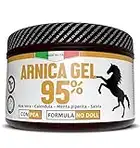 Arnica Per Cavalli Uso Umano 95% con PEA 500ml | Arnica Gel Forte Con Calendula, Aloe Vera e Menta | Crema Arnica Forte 100% Naturale come Balsamo Cavallo | Per Massaggio Muscoli e Articolazioni