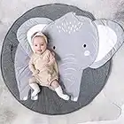 Baby Blanket Cotton, Queta Baby Play Gym Mat Playmat Activity Gym Floor Mat Kids Teepee Tent Mat 85cm Soft Sleeping Mat (Elephant)