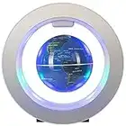 Senders Floating Globe With LED Lights Magnetic Levitation Floating Globe World Map for Desk Decoration (Blue)