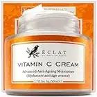 Crème biologique pour le visage à la vitamine C, à l'acide hyaluronique et au rétinol - Crème hydratante anti-âge avec 20% de vitamine C pour les femmes et les hommes