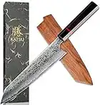 KATSU Kiritsuke Kochmesser Damaskus Japanisches Küchenmesser 8 Zoll Handgefertigter achteckiger Griff Holzscheide Geschenkbox (Kritsuke Messer)