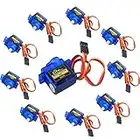 Wishiot 10pcs SG90 9g Micro Servo Motor Kit 180 Degree for Arduino Project RC Helicopter Airplane Car Robot