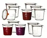 Weck bicchieri tumbler, set da 4-24 vasetti da conserva disponibili in diverse misure e forme dal profilo circolare 12 x Sturzglas 500ml Komplett, transparente