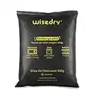 Wisedry 2x500g [2.2lbs] Sachets déshydratants de gel de silice Micro-ondes Déshumidificateur à réactivation rapide Sacs pour sous-sol Garage Salle de bain Élimination de l'humidité Réutilisable