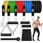 Bandas de Resistencia Crossfit Bandas Elásticas Musculación con 5 Diferentes Niveles Gomas Elasticas musculacion para Gimnasio en Casa Yoga