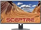 Sceptre E248W-19203R 24" Ultra Thin 75Hz 1080p LED Monitor 2X HDMI VGA Build-in Speakers, Metallic Black 2018