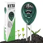 Miaoo Soil Tester, 3-in-1 Plant Moisture Meter Light and PH Tester kit for Garden, Farm, Lawn, Indoor & Outdoor (No Battery Needed)