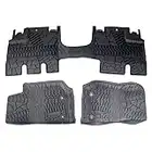 Mopar 82213860 Jeep Wrangler Unlimited 4-Door Black All-Weather 3-Piece Floor Mat Set