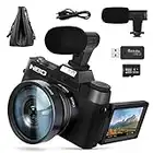 NBD 4K Digital Camera Video Camcorder 48MP Cameras for Photography,Vlogging Camera Compact Camera with Flip Screen, Autofocus, 16X Digital Zoom, Wide Angle & MacroLens, 32GB TF Card