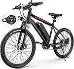 TotGuard Electric Bike, Bike for Adults, 26" Ebike 350W Adult Bicycles, 19.8MPH Mountain 36V 10.4Ah Battery, Suspension Fork, Shimano 21 Speed Gears