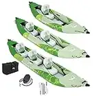 Aqua Marina Betta, Inflatable Leisure Kayak, for 2 Person, 412 cm Length, Green