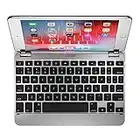 Brydge 7.9 Keyboard Compatible with iPad Mini 4th and 5th Generation | Aluminum | Wireless | Rotating Hinges | 180 Degree Viewing (Silver)