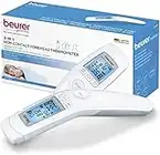 Beurer 3-in-1 Digital Thermometer - Non-Contact Infrared Thermometer w/Memory Slots - Large Display w/Fever Alarm, High Accuracy Forehead Thermometer for Adults and Kids (Forehead)