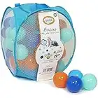 LUDI - Sac de 75 balles multicolores souples en plastique anti-écrasement. A partir de 6 mois. Balles à lancer, faire rouler et pour piscine à balles. Diamètre : 6 cm -réf. 2798