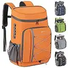 Maelstrom Cooler Backpack,35 Can Backpack Cooler Leakproof,Insulated Soft Cooler Bag,Beach Cooler Camping Cooler,Ice Chest Backpack,Travel Cooler for Grocery Shopping,Kayaking,Fishing,Hiking,Orange