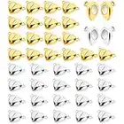 Thinp 40 Pieces Magnetic Necklace Clasps and Closures, Heart Shaped Magnetic Clasps for Jewelry Making Bracelet Clasps and Closures for DIY Bracelet Necklace Jewelry Accessories(Gold, Silver)