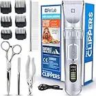 PetLab Dog Clippers Professional Dog Grooming Kit for Small Medium Large Breeds Low Noise Rechargeable Cordless Dog Grooming Clippers Electric Pet Clippers for Dogs Cats Pets Hair Trimmer