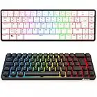 KLIM Shift 60% Mechanische Tastatur Kabellos - NEU 2023 - Hotswappable, Wireless Mechanical Gaming Tastatur - 2.4Ghz & Bluetooth TKL Tastatur Gaming Für PC PS4 PS5 Mac - QWERTZ - Schwarz & Weiß