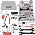 Odoland Bike Repair Tool Kit, Bicycle Maintenance Tool Set with Multifunction Tool, Wrench and Tool Box, Perfect for Repair Tyres, Brakes, Lights, Chains, Pedal, Mountain Road Bike, 26 in 1
