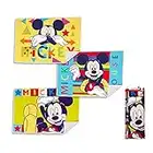 Disney Lot de 3 Serviettes de Bain Mickey Mouse en éponge pour Visage 2053 Multicolore 40 x 30 cm