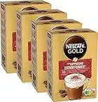 NESCAFÉ GOLD Typ Cappuccino Entkoffeiniert, Getränkepulver-Sticks aus entkoffeiniertem löslichem Bohnenkaffee, koffeinfrei, 4er Pack (4 x 10 Getränkepulver-Sticks à 12,5g)