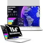 [2 Pack] Laptop Privacy Screen 15.6 Inch Compatible with HP/Dell/Acer/Samsung/Asus/Lenovo/Toshiba,16:9 Aspect Removable Anti Glare Blue Light Filter Protector, 15.6 in Laptop Privacy Screen Shield
