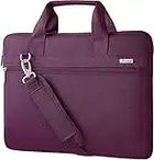 Voova Laptop Bag Carrying Case 17-17.3 Inch for Women, 360° Protective Computer Sleeve Cover with Shoulder Strap Compatible with Lenovo Asus Acer Dell Hp Notebook, Waterproof Slim Briefcase, Purple