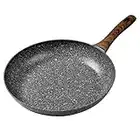 Rainberg 28cm Frying Pan, Granite Frying Pan Nonstick Coating, Anti-Scratch Pans, Non-Stick Frying Pans, Stone Frying Pan, Induction Compatible. (28cm)