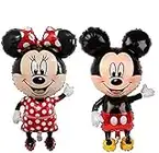 LALIFE 45 Inch Giant Jumbo Size Mickey Mouse Character Foil Balloon Minnie Mouse Balloons for Kids Birthday Party Decoration