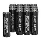 POWEROWL AA Rechargeable Batteries, 2800mAh High Capacity Batteries 1.2V NiMH Low Self Discharge, Pack of 16