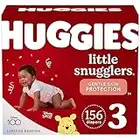 Huggies Diapers Size 3- Little Snugglers Disposable Baby Diapers, 156ct, One Month Supply