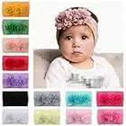 LAEMALLS 13PCS Bebé diadema, Recién nacido diadema, Elásticas diademas, Niñas bebe accesorios, Bebé vabeza band, Diademas para bebe fotografía, Diademas para niños de 0-6 meses, Diadema con flores#3