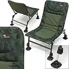 DNA Leisure NGT Camo Nomadic Carp Coarse Fishing Camping Chair Large Adjustable Mud Feet