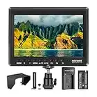 Neewer F100 Monitor da Campo 7” HD Video Assist Sottile IPS 1280x800 HDMI Input 1080p con 2600mAh Batteria a Litio Caricatore USB per Reflex Digitali Stabilizzatori Rig per Produzioni Filmati ecc.