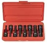 NEIKO 01137B 1/2-Inch-Drive Allen Socket Set, 3-Inch Length, 1/2-Inch Impact Hex-Bit Socket Set, SAE Hex Driver 1/4" to 3/4", CrMo Steel, Impact-Grade, 8-Piece Set