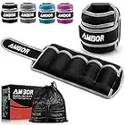 AMBOR Ankle Weights, Adjustable Leg Weights Straps for Exercise, Wrist Weight Set for Women and Men, Black