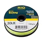 RIO Products Dacron Braided Backing, Fly Fishing Line, Smoothing Braid, 100 Yards, 30LB, Chartreuse