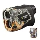 TideWe Hunting Rangefinder with Rechargeable Battery, 700Y Camo Laser Range Finder 6X Magnification, Distance/Angle/Speed/Scan Multi Functional Waterproof Rangefinder with Case, Leaf Camo