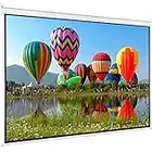 VIVO 100 inch Diagonal Projector Screen, 16:9 Projection HD, 4K 3D 1080P HD Manual Pull Down, PS-M-100