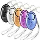 5 Pack Emergency Personal Safety Alarms Rape Siren Self-Defense Mini 140DB, Attack Security Alarm Electronic with LED Lights Super Loud Keychain, Police Approved, for Women Kids Girls Protection.