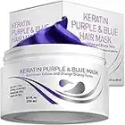 Vitamins Masque Violet Cheveux Blond Platine - Masque Soin Cheveux Keratine - Soin Cheveux Colorés et Cheveux Secs et Abimés - Masque sans Sulfate Démêlant Cheveux