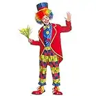 Boys Deluxe Circus Clown Fancy Dress Costume - Large (8-10 Years)