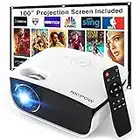 Outdoor Projector, Mini Projector with 100" Screen, 1080P and 240" Supported Movie Projector 7500 L Portable Home Video Projector Compatible with Smartphone/TV Stick/PS5/PC/Laptop